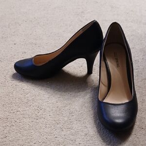 Call it Spring Black Round Toe Heels Size 7